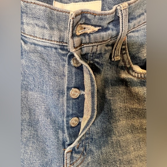 Mother Superior  The Pick Up Skimp Jeans In Melancholy Blue Size 24 - Picture 4 of 8